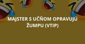 Majster s učňom opravujú žumpu (Vtip)