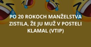 Po 20 rokoch manželstva zistila, že ju muž v posteli klamal (Vtip)