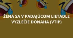 Žena sa v padajúcom lietadle vyzlečie donaha (Vtip)