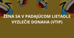 Žena sa v padajúcom lietadle vyzlečie donaha (Vtip)