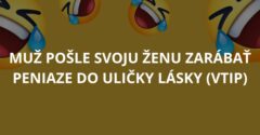 Muž pošle svoju ženu zarábať peniaze do uličky lásky (Vtip)