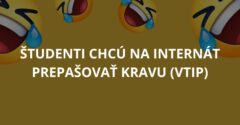 Študenti chcú na internát prepašovať kravu (Vtip)