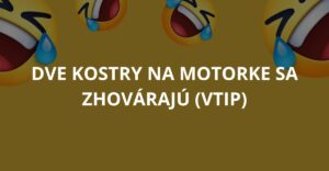 Dve kostry na motorke sa zhovárajú (Vtip)