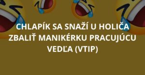 Chlapík sa snaží u holiča zbaliť manikérku pracujúcu vedľa (Vtip)